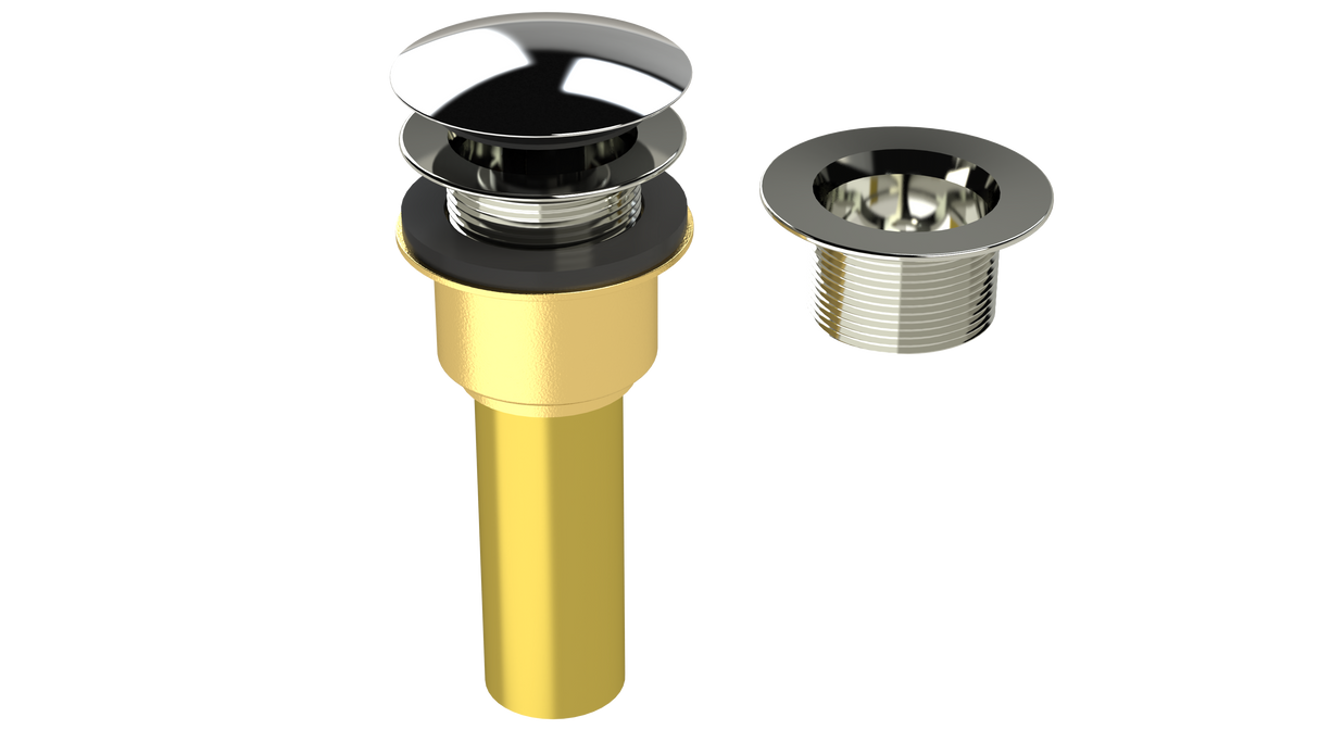 Brass Integral Waste & Overflow Clicker® Kit without Overflow, Low Profile (312Q)
