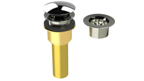 Brass Integral Waste & Overflow Clicker® Kit without Overflow, Low Profile (312Q)