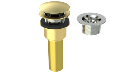 Brass Integral Waste & Overflow Clicker® Kit without Overflow, Low Profile (312Q)
