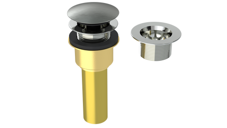 Brass Integral Waste & Overflow Clicker® Kit without Overflow, Low Profile (312Q)