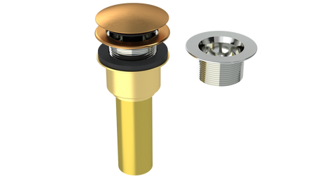 Brass Integral Waste & Overflow Clicker® Kit without Overflow, Low Profile (312Q)
