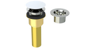 Brass Integral Waste & Overflow Clicker® Kit without Overflow, Low Profile (312Q-MW)