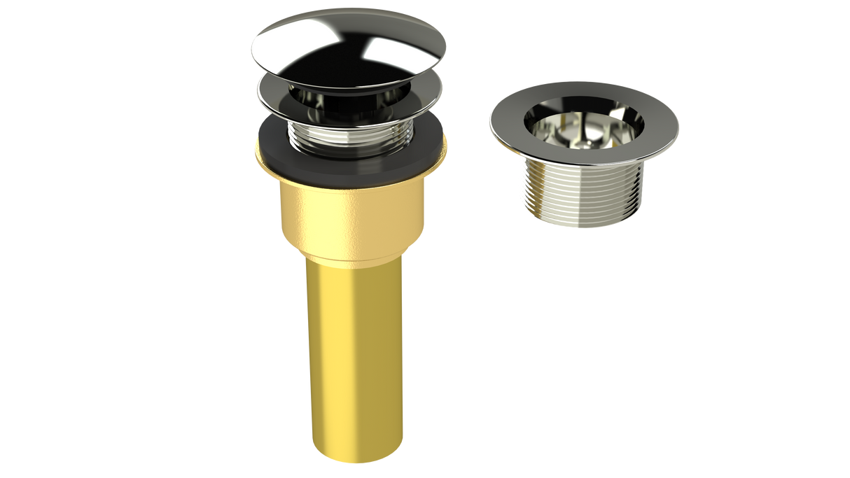 Brass Integral Waste & Overflow Clicker® Kit without Overflow, Low Profile (312Q)