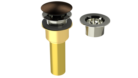 Brass Integral Waste & Overflow Clicker® Kit without Overflow, Low Profile (312Q)