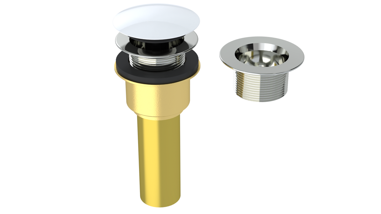 Brass Integral Waste & Overflow Clicker® Kit without Overflow, Low Profile (312Q)