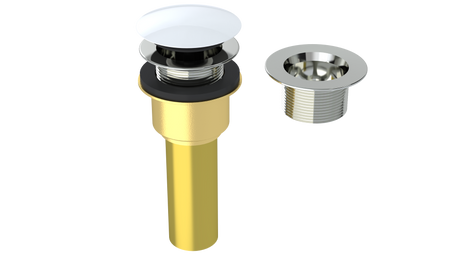 Brass Integral Waste & Overflow Clicker® Kit without Overflow, Low Profile (312Q)