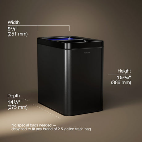 5-3/4-gallon dual-compartment open-top trash can