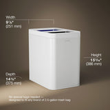 5-3/4-gallon dual-compartment open-top trash can