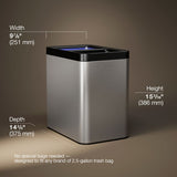 5-3/4-gallon dual-compartment open-top trash can