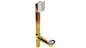 BRASS OFFSET WASTE & OVERFLOW PLUG & CHAIN - BOXED (3141BXCS-S)