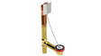 BRASS OFFSET WASTE & OVERFLOW PLUG & CHAIN (3141CS-L)