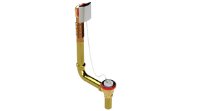 BRASS DIRECT DRAIN WASTE & OVERFLOW PLUG & CHAIN (3141DCS)