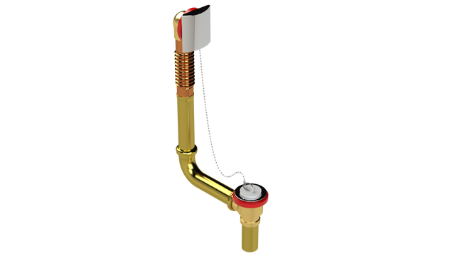 BRASS DIRECT DRAIN WASTE & OVERFLOW PLUG & CHAIN (3141DCS)
