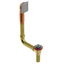 BRASS DIRECT DRAIN WASTE & OVERFLOW LIFT & TURN (3141DL)