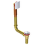 BRASS DIRECT DRAIN WASTE & OVERFLOW LIFT & TURN (3141DL)