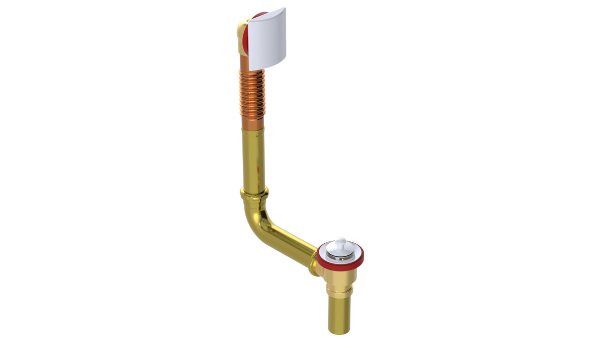 BRASS DIRECT DRAIN WASTE & OVERFLOW LIFT & TURN (3141DL)
