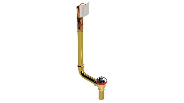 BRASS DIRECT DRAIN WASTE & OVERFLOW PUSH-PULL EXTENDED (3141DPP-20CP)