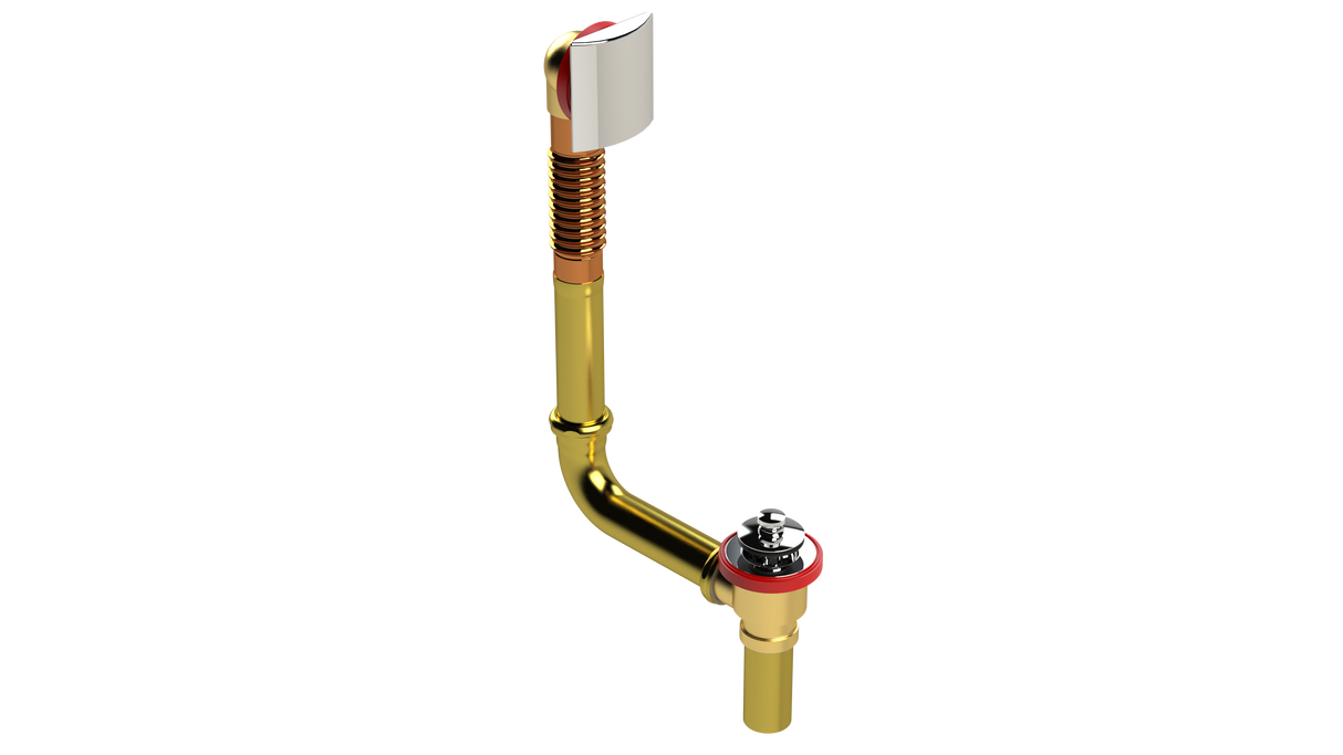 BRASS DIRECT DRAIN WASTE & OVERFLOW PUSH-PULL (3141DPP-CP)