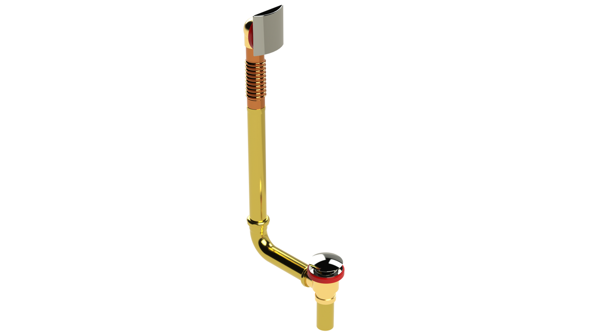 BRASS DIRECT DRAIN WASTE & OVERFLOW CLICKER® EXTENDED (3141DQ-20POLN)