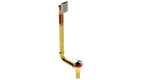 BRASS DIRECT DRAIN WASTE & OVERFLOW CLICKER® EXTENDED (3141DQ-20POLN)