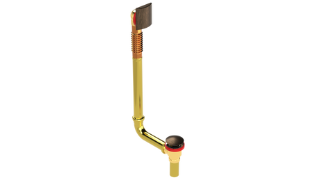 BRASS DIRECT DRAIN WASTE & OVERFLOW CLICKER® EXTENDED (3141DQ-20VB)