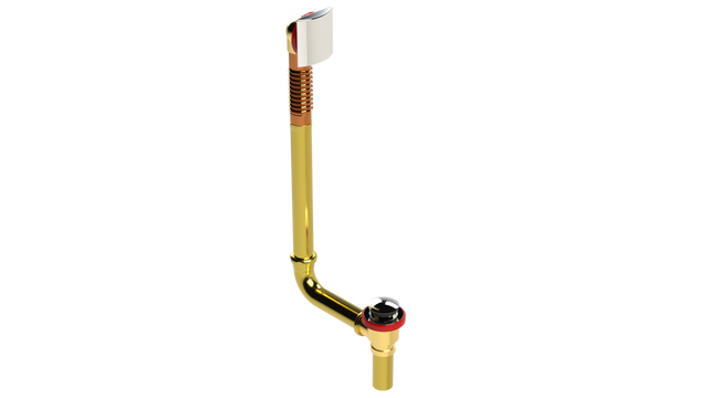 BRASS DIRECT DRAIN WASTE & OVERFLOW TIP TOE EXTENDED (3141DTIP-20CP)