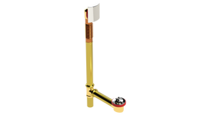 BRASS OFFSET WASTE & OVERFLOW LIFT & TURN EXTENDED (3141L-20CP-L)