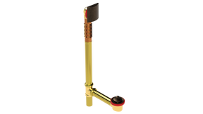 BRASS OFFSET WASTE & OVERFLOW LIFT & TURN EXTENDED (3141L-20VB)