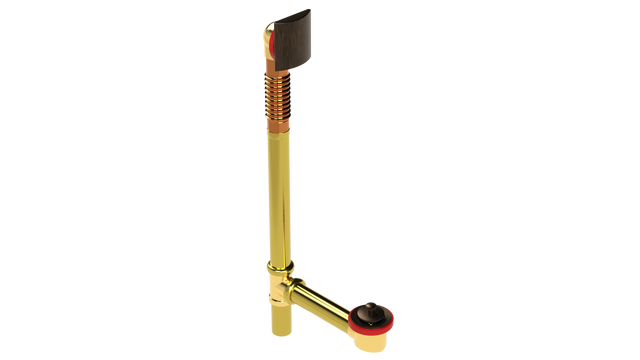 BRASS OFFSET WASTE & OVERFLOW LIFT & TURN EXTENDED (3141L-20VB)