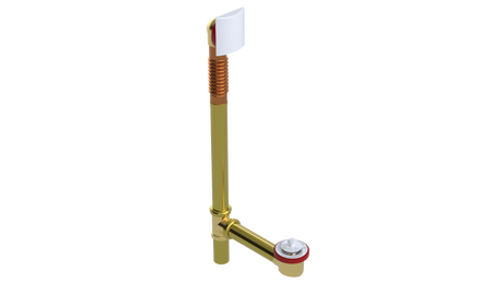 BRASS OFFSET WASTE & OVERFLOW LIFT & TURN EXTENDED (3141L-20W)