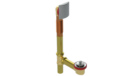 BRASS OFFSET WASTE & OVERFLOW LIFT & TURN (3141L)