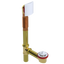 BRASS OFFSET WASTE & OVERFLOW LIFT & TURN (3141L)