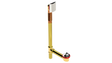 BRASS OFFSET WASTE & OVERFLOW ZINC LIFT & TURN EXTENDED (3141LZ-20CP)