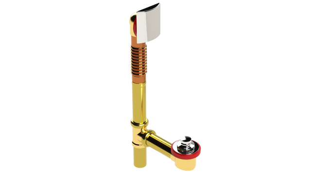 BRASS OFFSET WASTE & OVERFLOW ZINC LIFT & TURN STANDARD (3141LZ-CP)