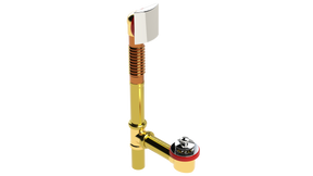 BRASS OFFSET WASTE & OVERFLOW PUSH-PULL-L (3141PP-CP-L)