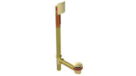 BRASS OFFSET WASTE & OVERFLOW CLICKER® EXTENDED (3141Q-20BG)