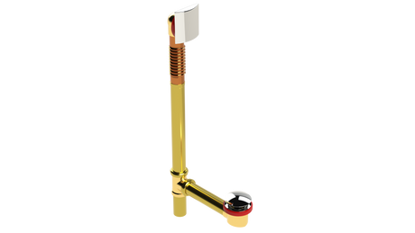 BRASS OFFSET WASTE & OVERFLOW CLICKER® EXTENDED (3141Q-20CP)