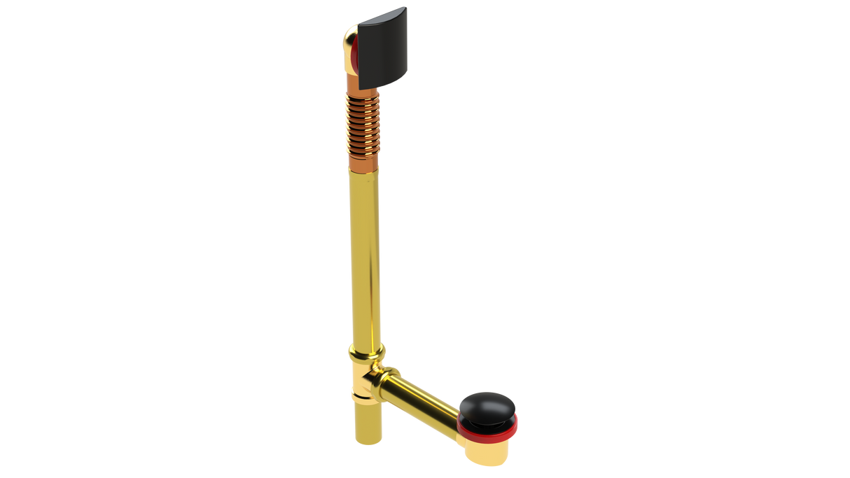 BRASS OFFSET WASTE & OVERFLOW CLICKER® EXTENDED (3141Q-20MBL)