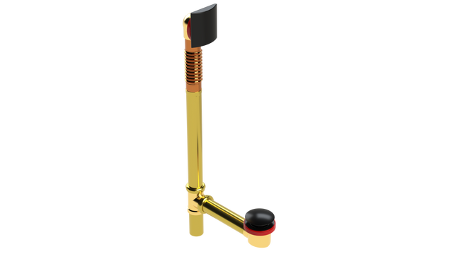 BRASS OFFSET WASTE & OVERFLOW CLICKER® EXTENDED (3141Q-20MBL)