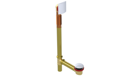 BRASS OFFSET WASTE & OVERFLOW CLICKER® EXTENDED (3141Q-20W)