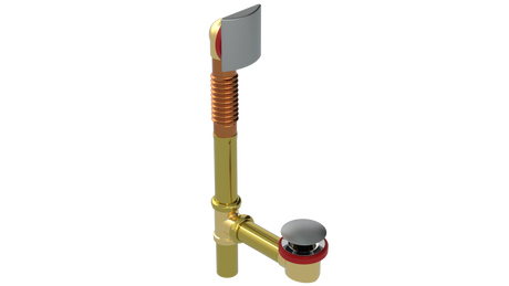 BRASS OFFSET WASTE & OVERFLOW CLICKER® (3141Q)