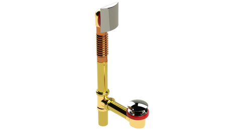 BRASS OFFSET WASTE & OVERFLOW CLICKER® (3141Q)
