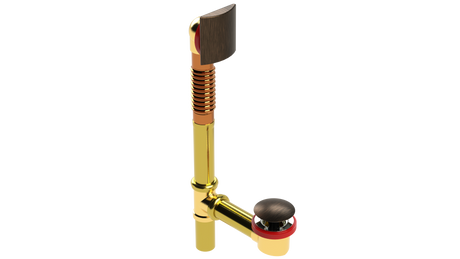 BRASS OFFSET WASTE & OVERFLOW CLICKER® (3141Q)