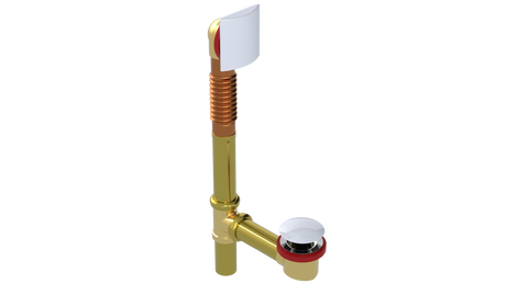 BRASS OFFSET WASTE & OVERFLOW CLICKER® (3141Q)