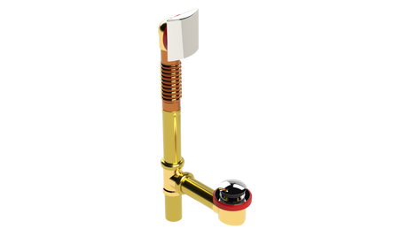 BRASS OFFSET WASTE & OVERFLOW TIP-TOE (3141TIP)