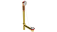 BRASS OFFSET WASTE & OVERFLOW PLUG & CHAIN EXTENDED (3142CS-20CP-L)