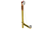 BRASS OFFSET WASTE & OVERFLOW PLUG & CHAIN - EXTENDED (3142CS-20CP-S)