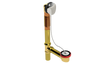 BRASS OFFSET WASTE & OVERFLOW PLUG & CHAIN (3142CS-L)