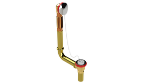 BRASS DIRECT DRAIN WASTE & OVERFLOW PLUG & CHAIN (3142DCS)