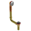 BRASS DIRECT DRAIN WASTE & OVERFLOW LIFT & TURN (3142DL)
